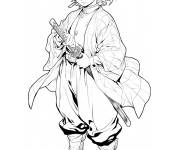 Coloriage Profil d'h&eacute;ros Tanjiro Kamado
