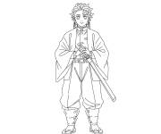 Coloriage Sketech de Tanjiro