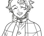 Coloriage Tajiro rigolant
