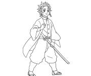 Coloriage Tanjiro adorable