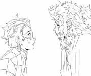 Coloriage Tanjiro de l'anime pour enfants