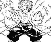 Coloriage Tanjiro est un tueur de d&eacute;mons hautement qualifi&eacute;