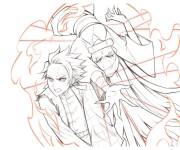 Coloriage Tanjiro et son fr&egrave;re