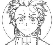 Coloriage Tanjiro Kamado kawaii de demon slayer