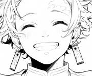 Coloriage Tanjiro Kamado rigolo