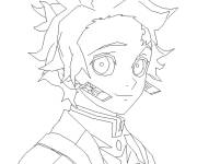 Coloriage Tanjiro Kamado styl&eacute;