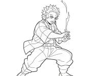 Coloriage Tanjiro sans arme
