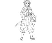 Coloriage Tanjiro sur ordi