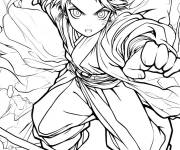 Coloriage Tueur Tanjiro grande section