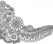 Coloriage et dessins gratuit Adulte Feuilles et Fleurs à imprimer