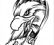 Coloriage Tatouage Aigle