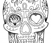 Coloriage et dessins gratuit Tatouage Crane à imprimer