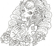 Coloriage et dessins gratuit Tatouage pour les grands à imprimer