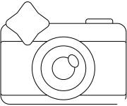 Coloriage Appareil photo avec &eacute;moji flash