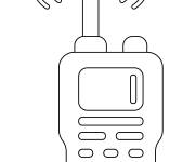 Coloriage Appareil Talkie walkie