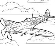 Coloriage Avion de chasse ancienne
