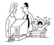 Coloriage et dessins gratuit B&eacute;b&eacute; g&eacute;nie d'informatique à imprimer