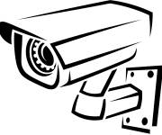 Coloriage Cam&eacute;ra de surveillance