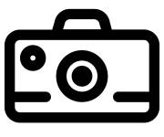 Coloriage et dessins gratuit Cam&eacute;ra en vecteur à imprimer