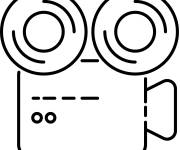 Coloriage Cam&eacute;ra vid&eacute;o r&eacute;tro
