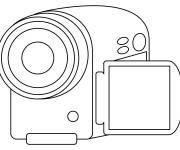 Coloriage Cam&eacute;ra vid&eacute;o vue de face