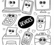 Coloriage Des appareils technologique