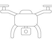 Coloriage Drone facile