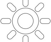 Coloriage Emoji bouton lumineux