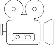 Coloriage &Eacute;moji cam&eacute;ra de cin&eacute;ma