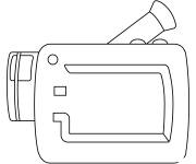 Coloriage Emoji cam&eacute;ra vid&eacute;o portable