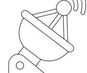Coloriage &Eacute;moji d'antenne satellite