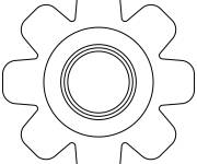 Coloriage &Eacute;moji d'engrenage
