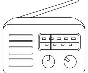 Coloriage &Eacute;moji d'un petit radio