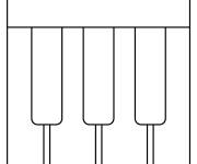 Coloriage et dessins gratuit Emoji d'un piano à imprimer