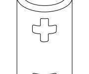 Coloriage &Eacute;moji d'une piece batterie