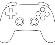 Coloriage &Eacute;moji de manette de du jeu vid&eacute;o