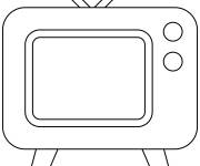 Coloriage &Eacute;moji de t&eacute;l&eacute;vision