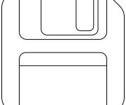 Coloriage Emoji disquette