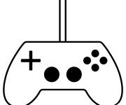 Coloriage &Eacute;moji du jeu vid&eacute;o simple &agrave; imprimer