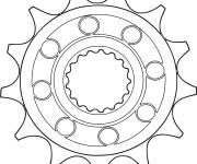 Coloriage Engrenage 13 dents