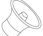 Coloriage haut-parleur &agrave; faible volume facile