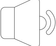 Coloriage Haut-parleur &agrave; volume moyen Emoji
