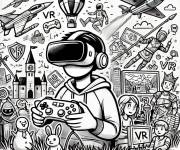 Coloriage Jeu vidéo en VR