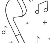 Coloriage Kit oreillette de musique