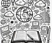 Coloriage L'internet