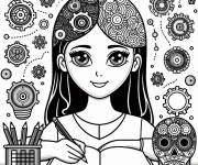 Coloriage La technologie de l'IA