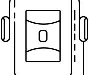 Coloriage Lecteur de cassettes portable