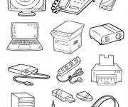 Coloriage Les appareils de la technologie