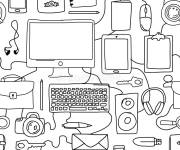 Coloriage Les outils de tech
