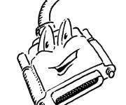 Coloriage et dessins gratuit Prise port serie rigolo à imprimer